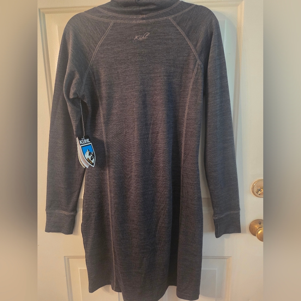 NWT KUHL Lea Cowl Neck Sweater Dress in Carbon M - Picture 10 of 11